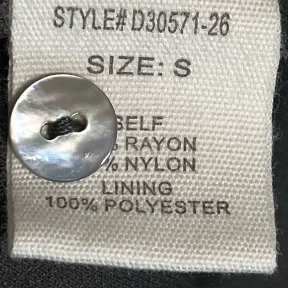 Altard state S NWT mini short sleeve ruffle Charcoal gray. (G) - Picture 4 of 5